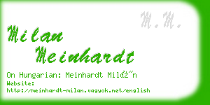 milan meinhardt business card